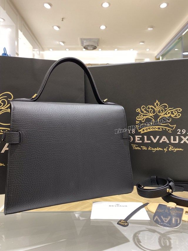 Delvaux全新TM系列比利時牛勁紋小牛皮雙用斜挎包 德爾沃專櫃tempete大號手提肩背女包 bxs1132